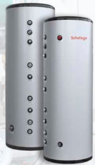 Zbiornik 2w1 Schelinger CWU 250 L / CO 80 L, grzałka 2 kW